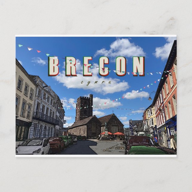 Brecon, Wales Postcard (Front)