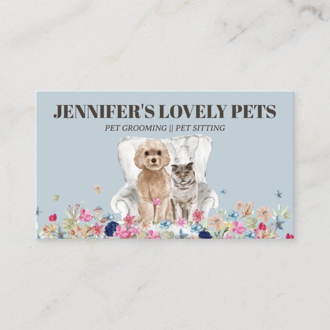 Breed Coat Grooming Specialist Business Card (Front)