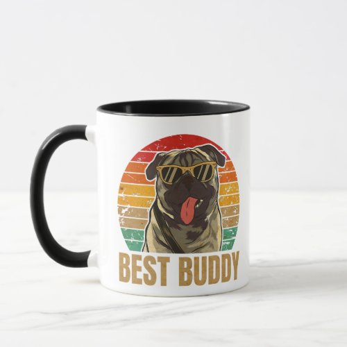Breed Retro Pug Vintage Paw Pet Puppy Dog Lover  Mug