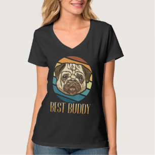Breed Retro Pug Vintage Paw Pet Puppy Dog T-Shirt