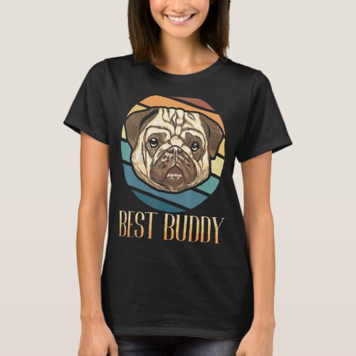 Breed Retro Pug Vintage Paw Pet Puppy Dog T_Shirt