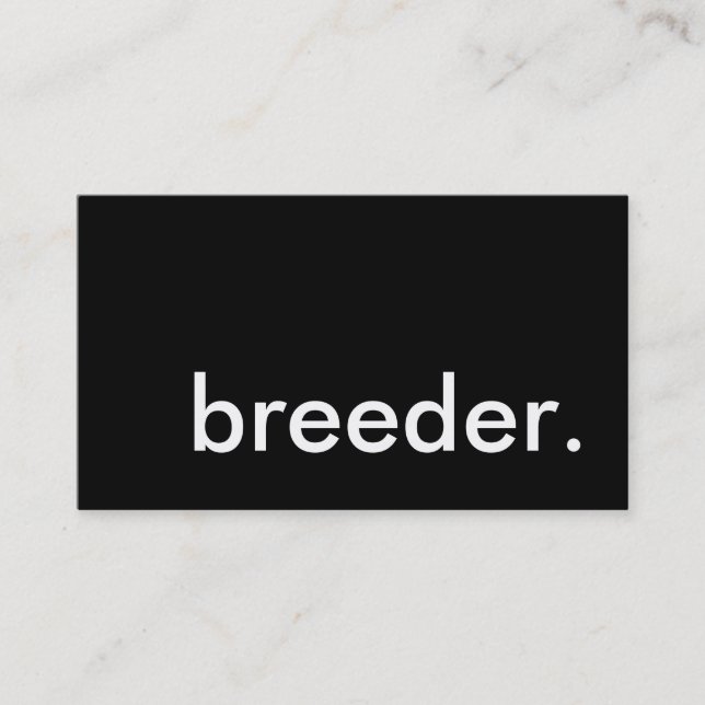 breeder. business card (Front)