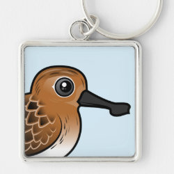 Spoon-billed Sandpiper breeding Premium Square Keychain