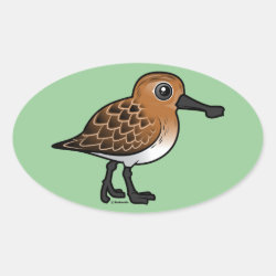 Spoon-billed Sandpiper breeding Oval Sticker