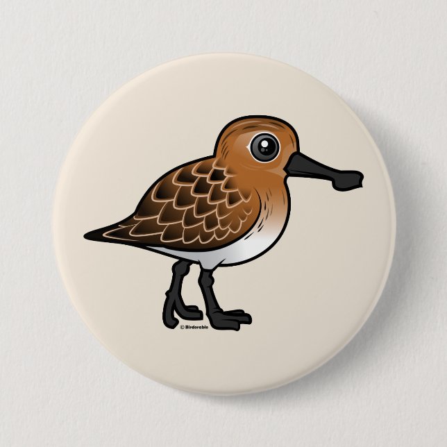 Breeding Spoon-billed Sandpiper Pinback Button (Front)