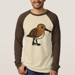 Spoon-billed Sandpiper breeding Men's Canvas Long Sleeve Raglan T-Shirt