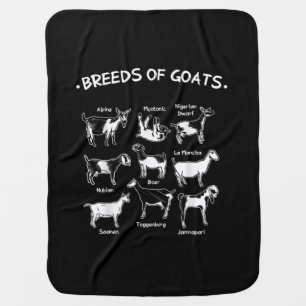 Breeds Of Goats Farmer Goat Gift Baby Blanket