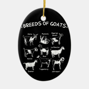 Breeds Of Goats Farmer Goat Gift Ceramic Ornament