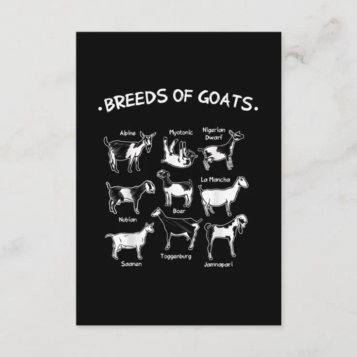 Breeds Of Goats Farmer Goat Gift Enclosure Card Zazzle