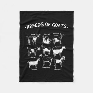 Breeds Of Goats Farmer Goat Gift Fleece Blanket