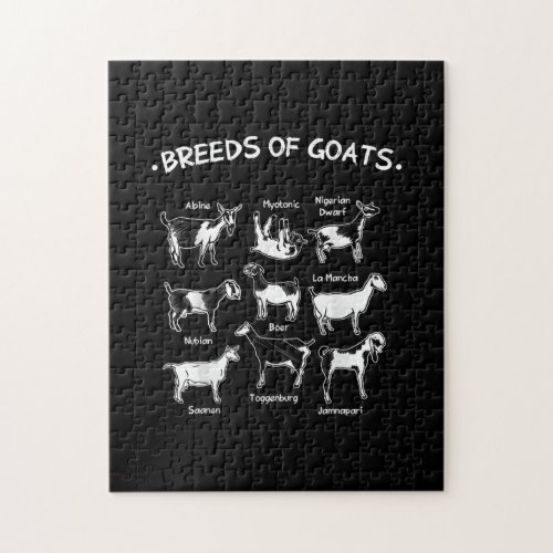 Breeds Of Goats Farmer Goat Gift Jigsaw Puzzle