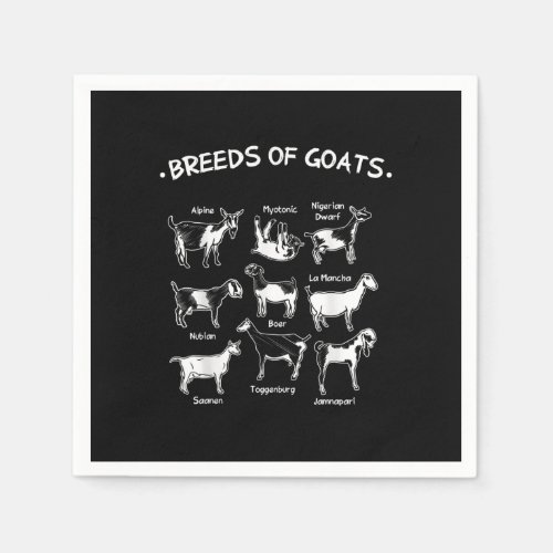 Breeds Of Goats Farmer Goat Gift Napkins