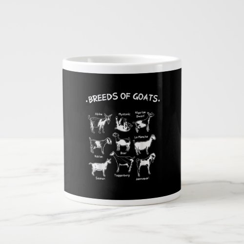 Breeds Of Goats Farmer Women Goat Giant Coffee Mug