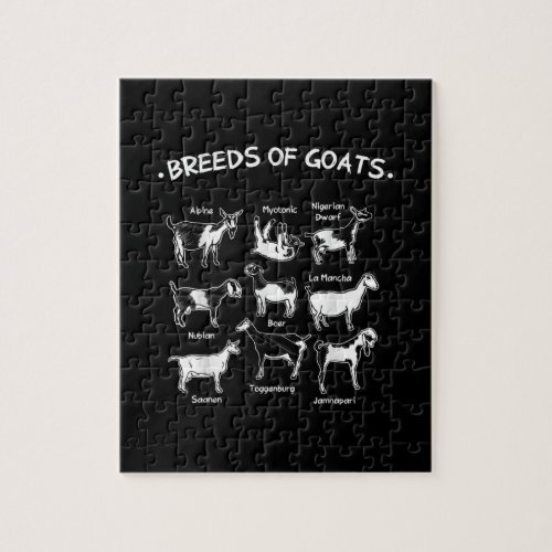 Breeds Of Goats Farmer Women Goat Jigsaw Puzzle