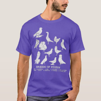 Breeds of Pigeons  for pigeon lover T-Shirt