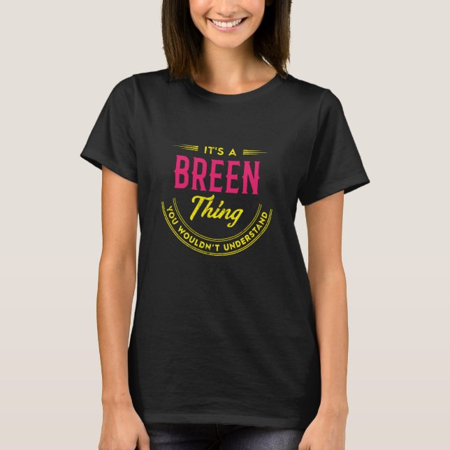 BREEN Name, BREEN family name crest T-Shirt (Front)