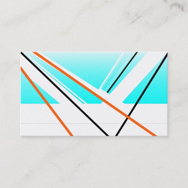 Breeze abstract blue white design business card (Front)