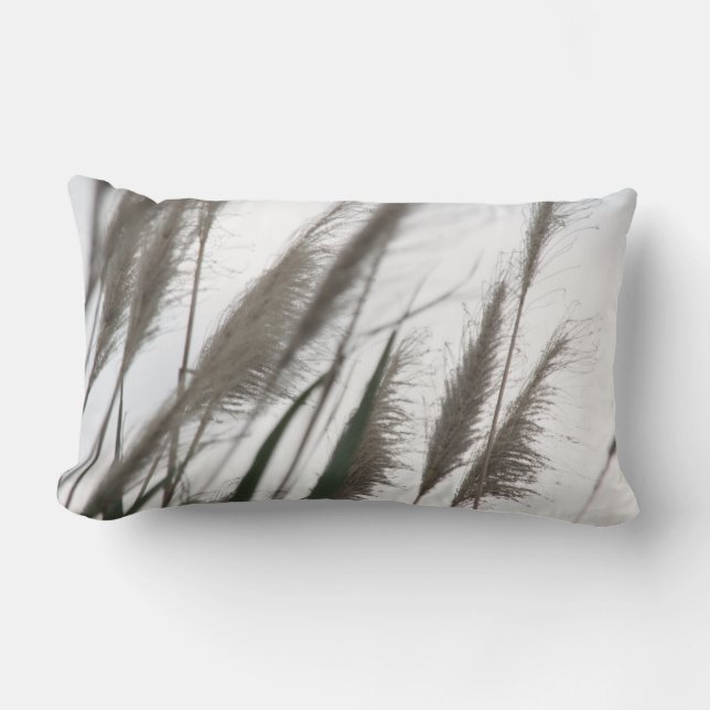 Breeze | Japanese Silvergrass Grasses Gifts Lumbar Pillow (Front)