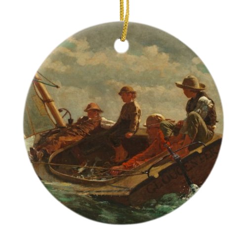 Breezing Up (A Fair Wind) 1873-76 Ceramic Ornament
