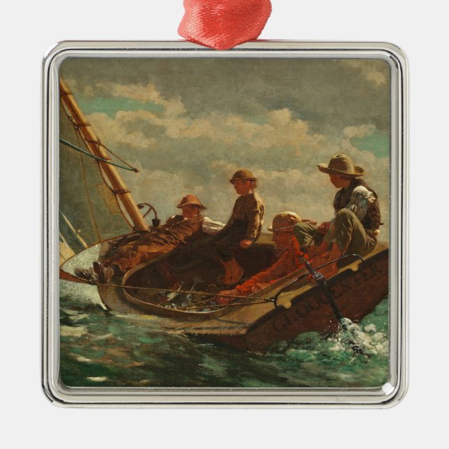 Breezing Up (A Fair Wind) 1873-76 Metal Ornament (Front)