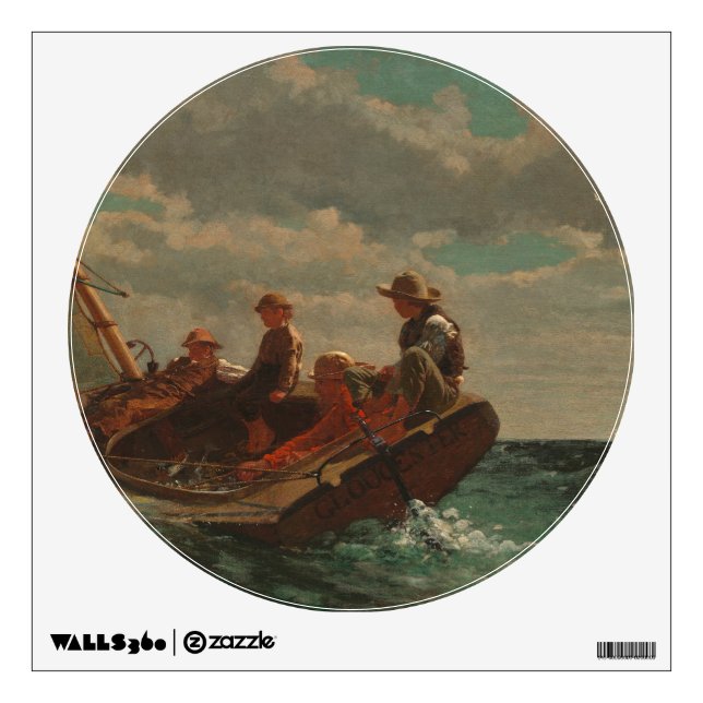 Breezing Up (A Fair Wind) by Winslow Homer Wall Decal (Front)