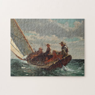 Breezing Up (A Fair Wind) Winslow Homer Jigsaw Puzzle
