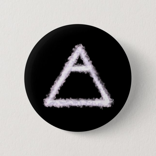 Breezy Air Element Alchemy Symbol Button (Front)