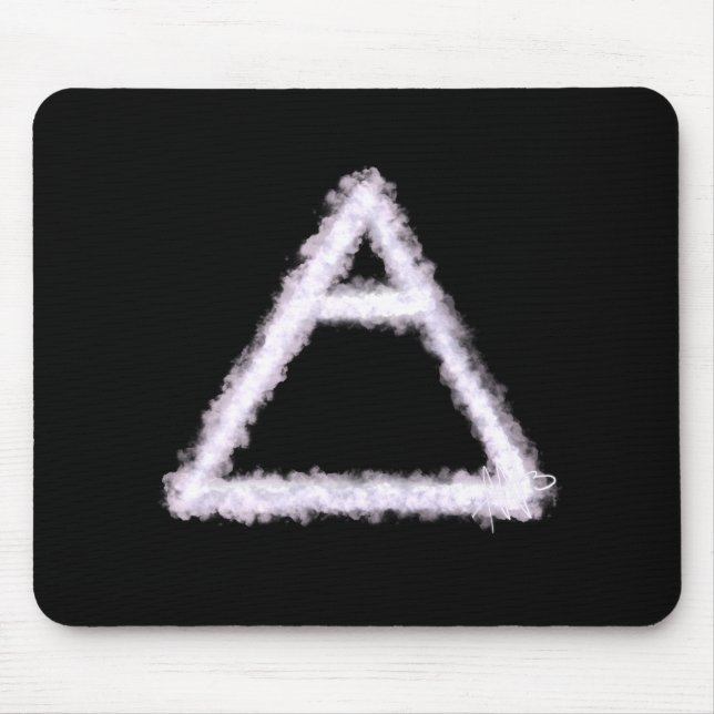 Breezy Air Element Alchemy Symbol Mouse Pad (Front)