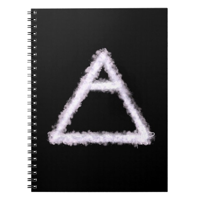 Breezy Air Element Alchemy Symbol Notebook (Front)