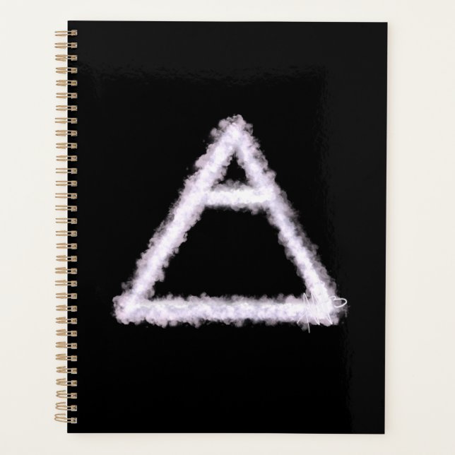 Breezy Air Element Alchemy Symbol Planner (Front)