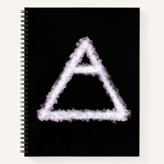 Breezy Air Element Alchemy Symbol Spiral Notebook (Front)