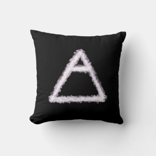 Breezy Air Element Alchemy Symbol Throw Pillow