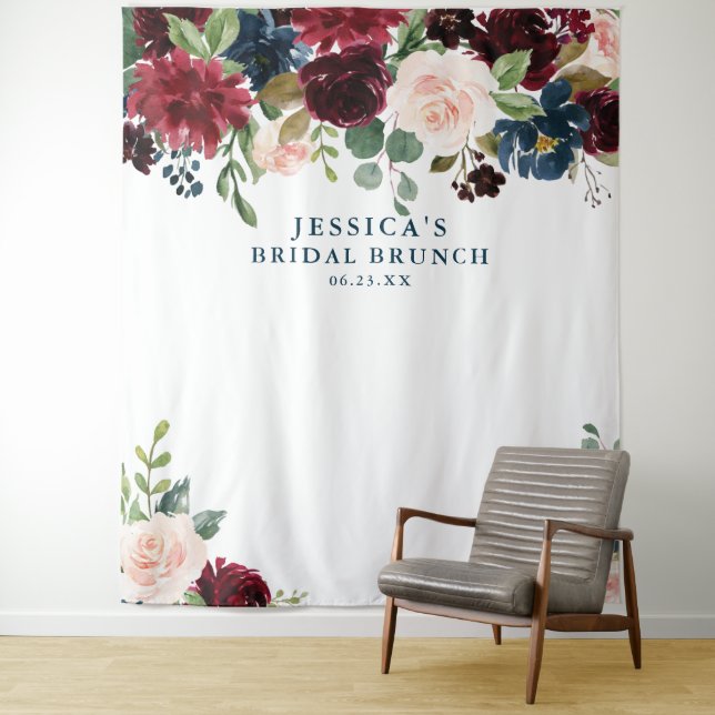 Breezy Burgundy Backdrop Photo Booth Wedding (In Situ)