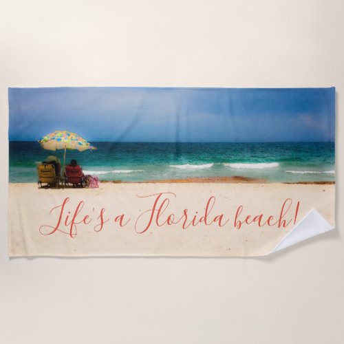 Breezy Day at the Beach Beach Towel