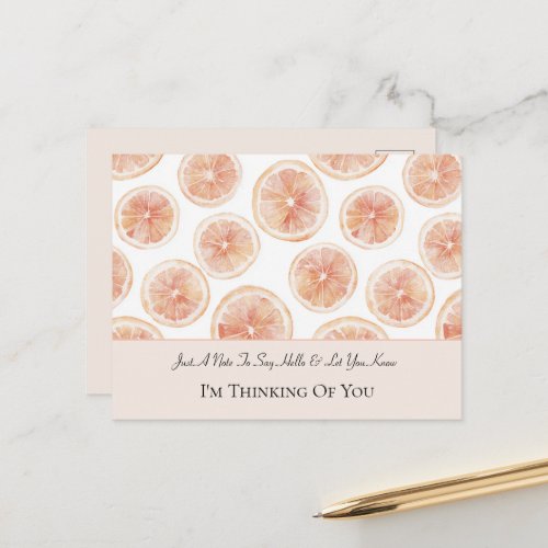 Breezy Grapefruit Thinking of You Postcard