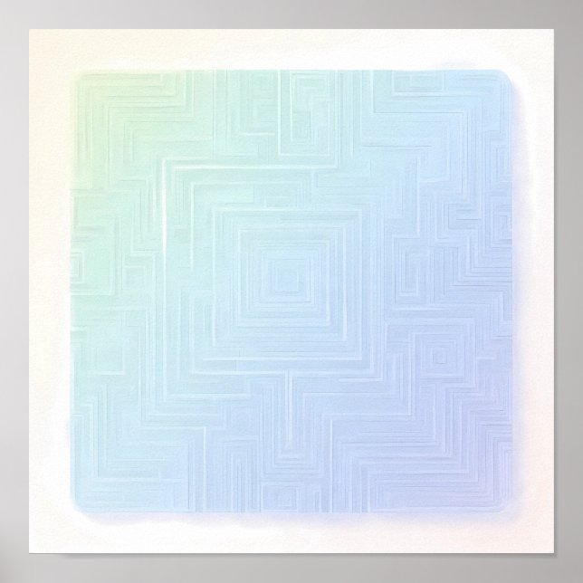 Breezy Luminous Labyrinth Wallpaper and Art Print (Front)