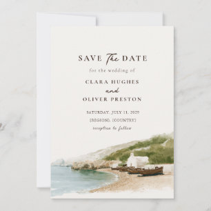 Breezy Mediterranean Puglia Coast Italy Wedding Save The Date