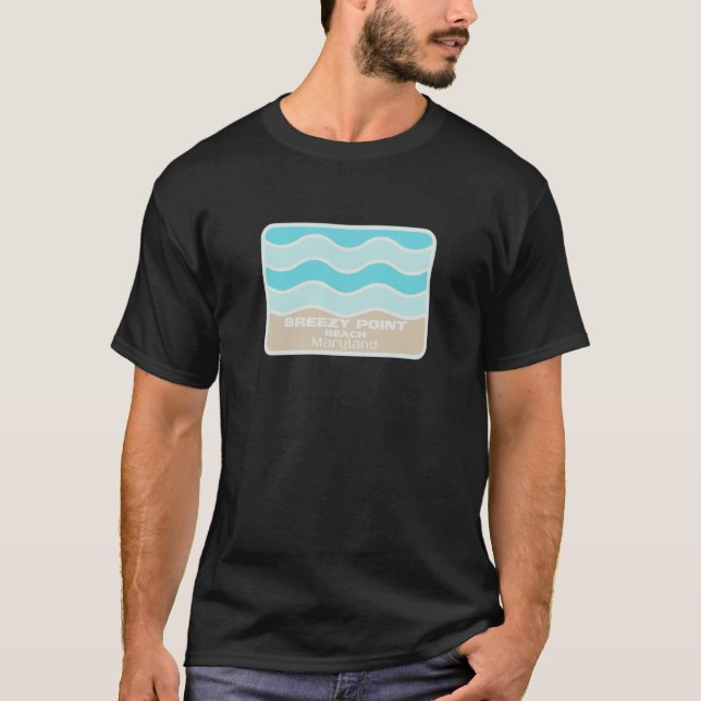 Breezy Point Beach Maryland Waves Vacation Souveni T-Shirt (Front)