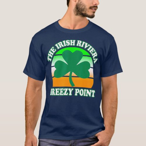 Breezy Point NY The Irish Riviera Shamrock Retro T_Shirt