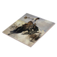 Breezy Riding” Western Art by WHD Koerner Throw Pillow by Patricia