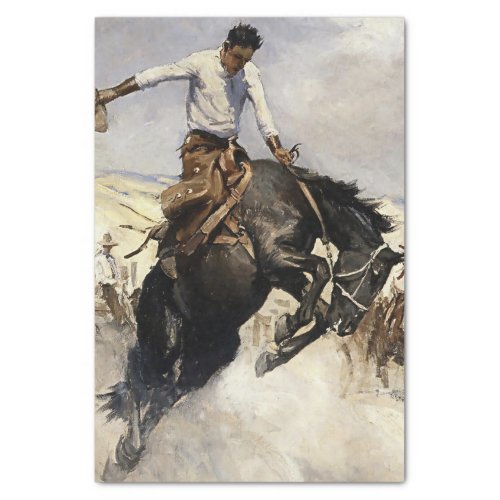 Breezy Riding Western Art by WHD Koerner Tissue Paper