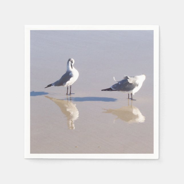 Breezy Seagulls Paper Napkins (Front)