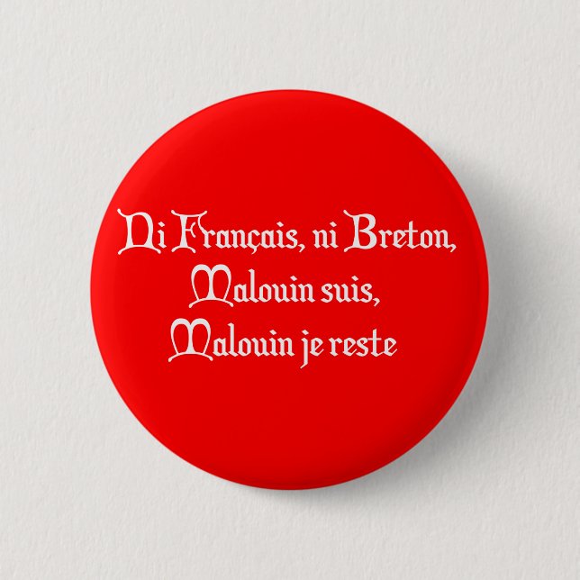 BREIZH BRETAGNE BRITAIN malouin Button (Front)