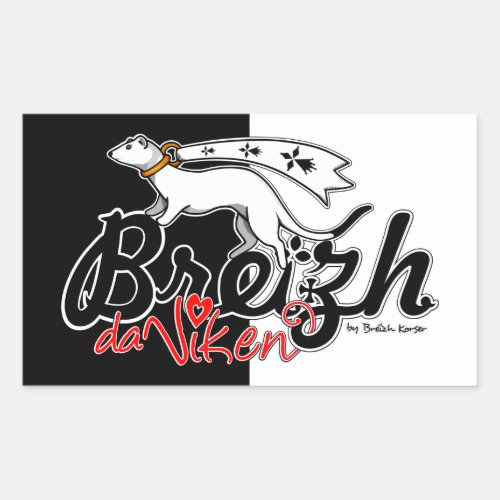 Breizh da viken Brittany forever Rectangular Sticker