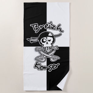 Breizh Korser (Brittany Privateer) Beach Towel