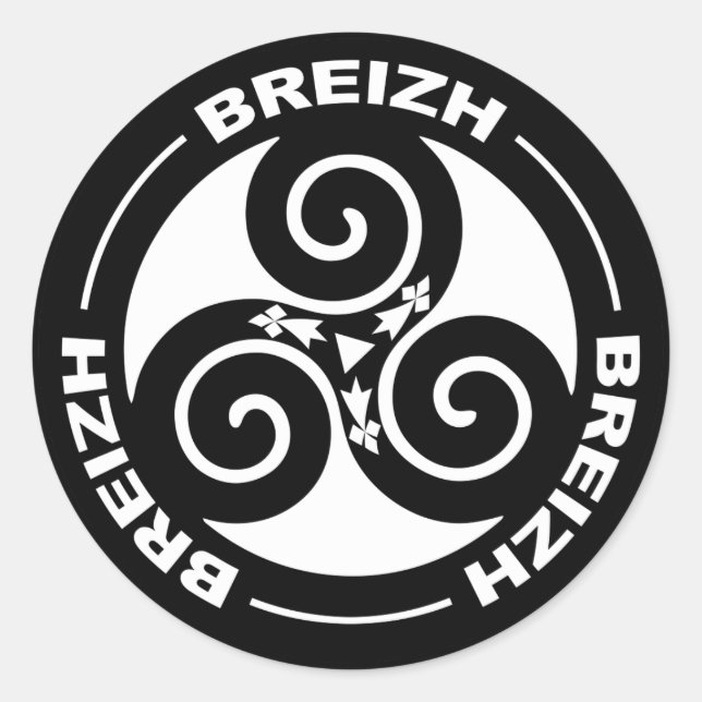 Breizh Triskel Classic Round Sticker (Front)