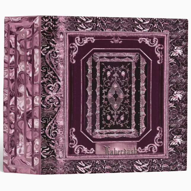 Brekinridge Blush Victorian 3 Ring Binder (Front/Spine)