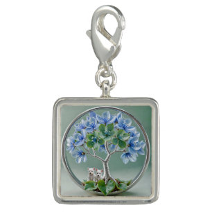 Breloque Bijou bracelet Photo Westie Blue Tree