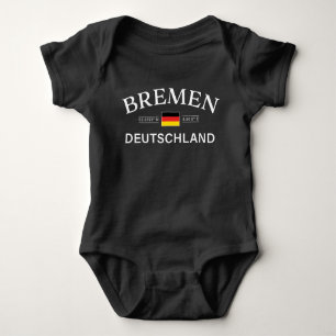 Bremen Deutschland Coordinates German Baby Bodysuit