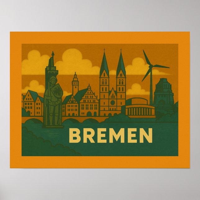 Bremen Germany City Art Poster (Front)